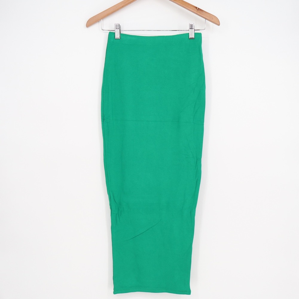 Naked Wardrobe Green Bodycon Midi Skirt NW-S0044 Size Medium Mens Womens - Picture 2 of 8